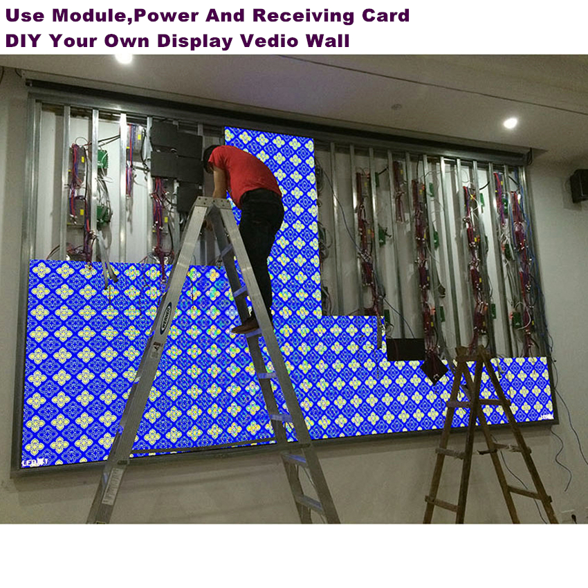 Hot Sale HD LED Matrix Module Full Color P2 Indoor 256x128mm 128x64Pixels SMD1515 RGB 1/32 Scanning LED Display Panel